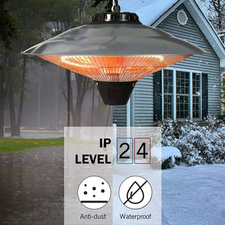 Electric Patio Heater Ceiling Mounted or Hanging Infrared Heater, Waterproof IP24