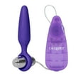 thumbnail image 2 of CalExotics Booty Call Multi-Speed Glider Anal Probe Silicone Retrievable Loop with Bullet Vibrator - Purple, 2 of 8