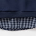 thumbnail image 7 of HAOTAGS Boys Sweatshirts (2-12) Cotton Long Sleeve Lapel Plaid Pullover Tops Navy Size 9, 7 of 7