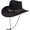black, variant on Polyester Felt Western Hat Turquoise Stone Black 56-58cm