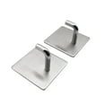 thumbnail image 6 of 4Pcs Stainless Steel Hooks Free Punching Sticky Hooks Square Single Hook Wire Drawing, Hanging Stainless Hooks/Bathroom Hooks Towel Adhesive Hook 4Pcs Self Wall Bathroom Products, 6 of 7