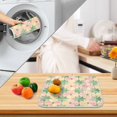 thumbnail image 3 of Yayeee Dish Drying Mat for Kitchen Counter 16" x 18" Microfiber Super Absorbent Coffee Decorative Pad, Retro Symmetrical Stars, 3 of 9