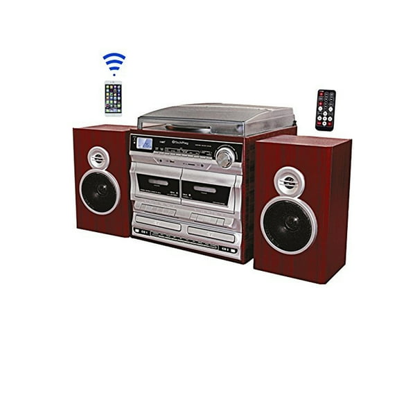 TechPlay Retro Turntable, Double CD & Cassette Recorder/Player, BT, AM/FM, SD, USB, AUX