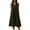 #0009-Army Green, variant on Summer Linen Dresses for Women 2026 Button V Neck Sleeveless Midi Dress Casual Cotton Gauze Shift Dress with Pockets