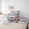 thumbnail image 6 of Feelyou Cartoon Rocket Boys Twin Bedding Sets 7pcs, Spaceship Planet Bedding Comforter Set, 6 of 8