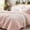01 - Blush, variant on King Size Comforter Set, 7 Pieces Olive Green Seersucker All Season Bedding, with 1 Comforter 2 Pillow Shams 2 Pillowcases 1 Flat Sheet 1 Fitted Sheet