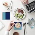 thumbnail image 1 of FMSHPON Gradient Blue Set of 8 Coaster for Drinks, Absorbent Ceramic Stone Coasters Cup Mat with Cork Base for Home Kitchen Room Coffee Table Bar Decor, 1 of 4