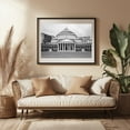 thumbnail image 3 of Piazza del Plebiscito 02 B&W - Naples Campania Italy Photography Black Framed Wall Art Print 16 x 24 inches, 3 of 4