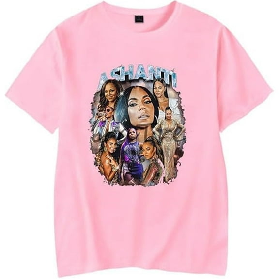 Ashanti Merch T-Shirt Summer Trend Round Neck Short Sleeves Men And Women Casual Street Wear