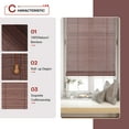 thumbnail image 5 of Bamboo Roll-Up Roman Shades Light Filtering Window Treatment Natural Indoor/Outdoor Bamboo Blinds for Windows 60 x 72ft, 5 of 9