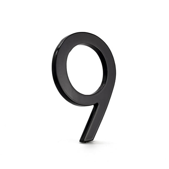 Montague Metal Products 24" Black Floating or Flat Modern House Numbers 0-9 - 9