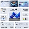 thumbnail image 2 of HP OmniBook 3 16" FHD+ Touchscreen Laptop, AMD Ryzen 5 40, 16GB RAM, 256GB SSD, Windows 11 Pro, 2 of 7