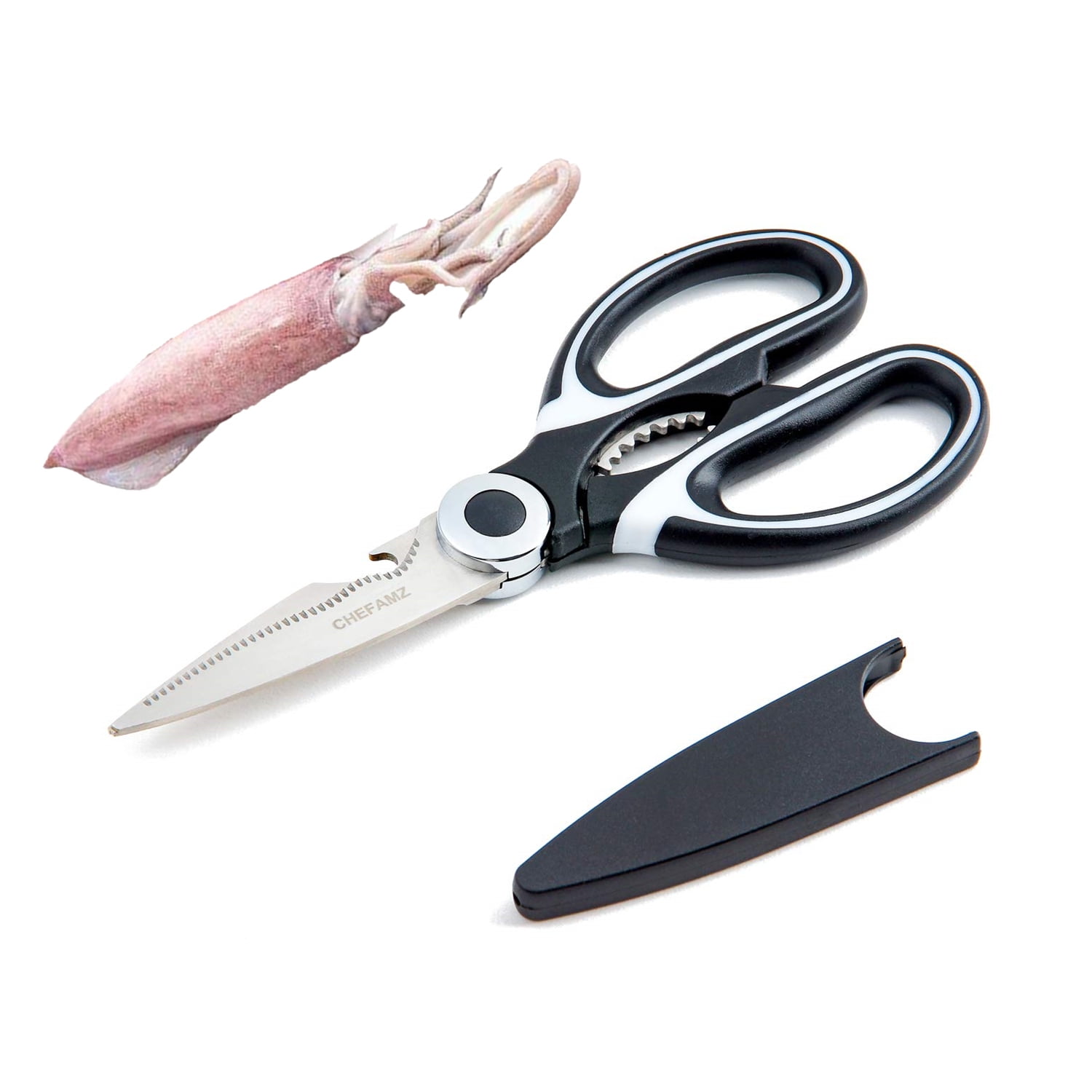 Heavy Duty Kitchen Scissors Multifunctional Meat Fish Bone Scissor Bottle Opener 
