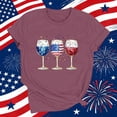 thumbnail image 6 of Zynoxe Independence Day T Shirts for Women Fashionable Round Neck Graphic Tees Patriotic Short Sleeve Going Out Summer Tops (#04 Wine,S), 6 of 6