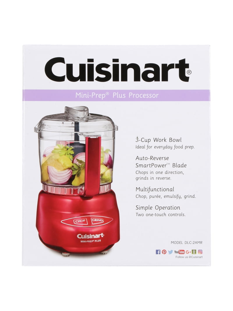 Cuisinart DLC-2AMR Mini-Prep Plus Processor, Metallic Red, 3-Cup