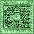 thumbnail image 1 of Ahgly Company Indoor Square Medallion Emerald Green Traditional Area Rugs, 8' Square, 1 of 4