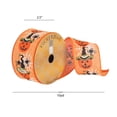 thumbnail image 2 of Vickerman 2.5" x 10 yard Orange Pumpkin, Spider and Web Dupion Ribbon, 2 of 2