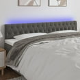 thumbnail image 4 of vidaXL LED Headboard Light Gray 78.7"x2.8"x30.7"/34.6" Velvet, 4 of 54