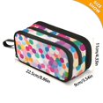 thumbnail image 4 of FORMRS Pencil Case with 3 Compartments Zipper Pouch, Elementary School Level and up, Light Colorful Circles, 4 of 8