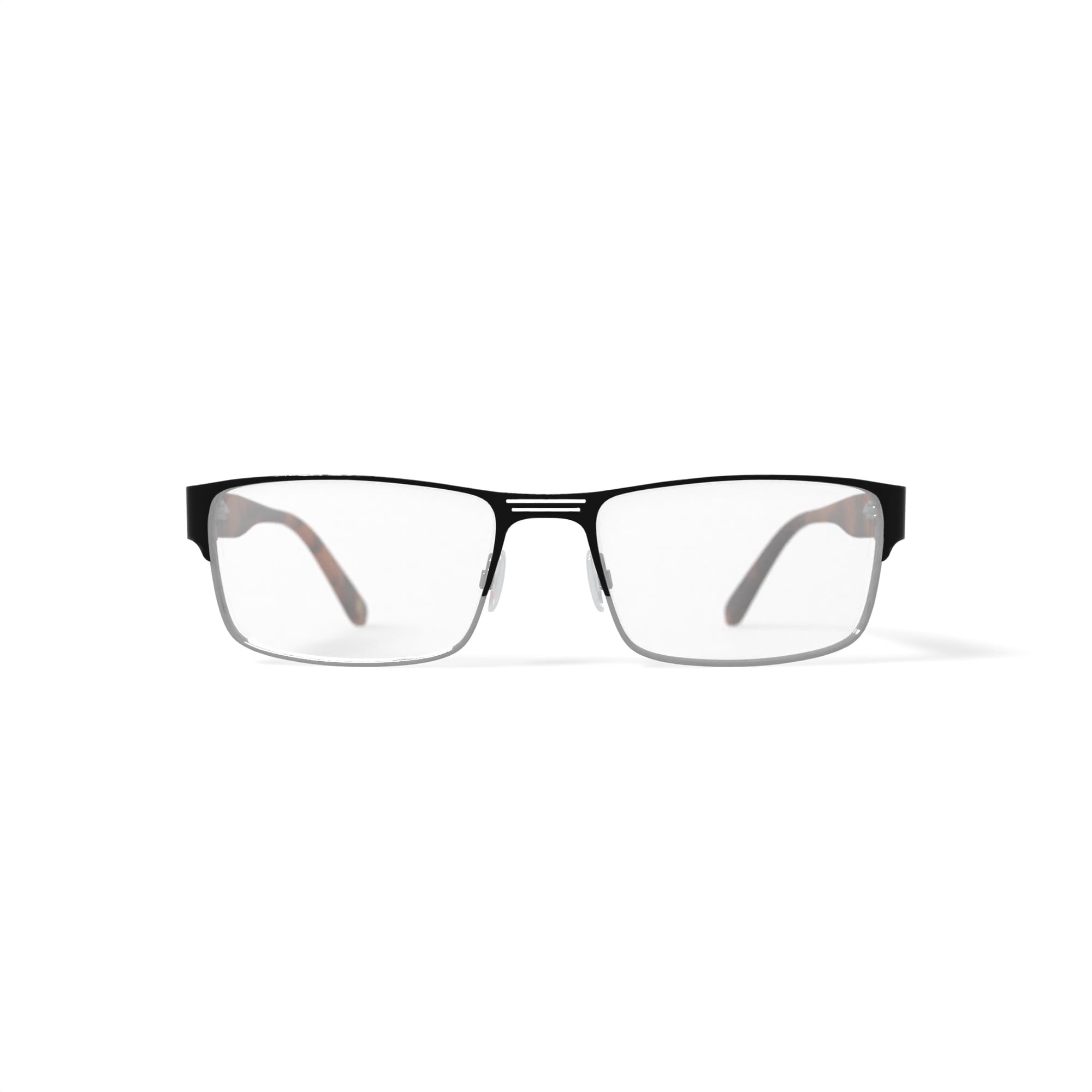 Randy Jackson Men's RJ 1055 Rectangular Prescription Eyeglasses with Case, Black/Gold