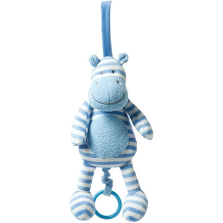 Manhattan Toy Pull Musical Baby Toy, Hippo Bleu
