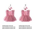 thumbnail image 3 of Newborns Baby Girls Dress Set for Photoshoots Soft Lace Romper with Headband Photography Outfit Multiple Size M, 3 of 4