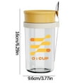 thumbnail image 3 of Portable Graduated Glass Breakfast Jar with Lid & Spoon - Leakproof Coffee Cup for Oatmeal, Tea, Yogurt, On-the-Go Meals, Includes Measuring Marks, 3 of 3