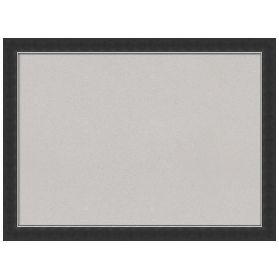 Amanti Art Grey Cork Board Wood Framed Corvino Black Narrow Bulletin Board 31 in. x 23 in.
