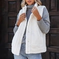 thumbnail image 3 of Chaquetas y abrigos casuales sin mangas y sin capucha para mujer, chaleco sin mangas de color liso, chaqueta tipo cárdigan, top con botones versátil, abrigo para mujer, 3 of 4