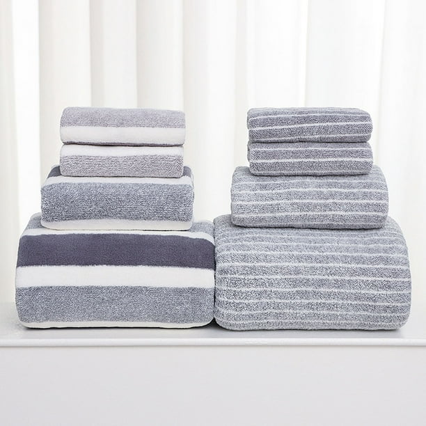 8PC Towel Bath Towel Set Velvet Spun Highly Absorbent Soft Bath Towel Suitable For Bathroom Spa Gym