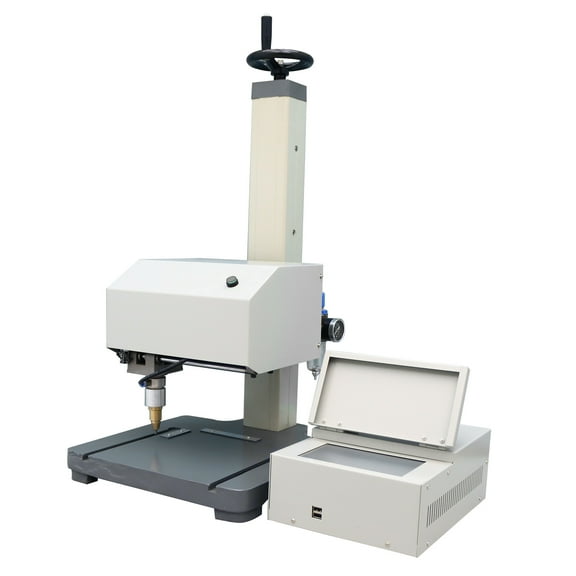 INTBUYING Pneumatic Dot Peen Marking Machine with 7inch Touch Screen for Metal Print