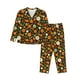 thumbnail image 1 of Balery Harvest Pumpkins Conjunto de Pijama con Estampado para Mujer, Conjunto de Dos Piezas con Manga Larga, Ropa de Dormir Suave con Bolsillos, Pijamas Cómodos-Small, 1 of 7