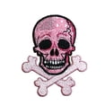 thumbnail image 3 of Altotux Gold Silver Pink Skull Self Adhesive Iron On Applique Sticker Patch 1 pc (Pink), 3 of 3