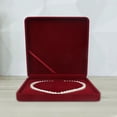 thumbnail image 6 of Pearl Necklace Box Holder Valentine Gift Durable Packaging for Proposal Engagement Weddings 7.5x7.5x1.6 Inches Portable Exquisite Red Inner Heart, 6 of 8