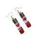 thumbnail image 3 of Pendientes de gota Qarigey con flores de cristal para mujer 1 par Rojo, 3 of 6