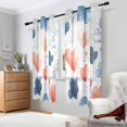 thumbnail image 2 of Yayeee Window Curtains Light Filtering 63"x42" Grommet Panel Pair Home Living Room Decor, Heart Cloud Pattern, 2 of 7