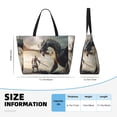 thumbnail image 4 of Pofeuu Swordsman Cool Dragon Print Beach Bag,Waterproof Sandproof Beach Tote Bag, Large Capacity Foldable Beach Bags for Women, 4 of 7