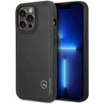 thumbnail image 1 of CG MOBILE Mercedes-Benz Phone Case for iPhone 14 Pro in Black Wave Pattern, Real Leather Protective, Durable &, 1 of 3