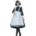 thumbnail image 2 of FNFYFH Anime Maid Cosplay Dress Set for Women Cute Waitress Outfit with Accessories for Masquerade and Theme Parties, 2 of 8