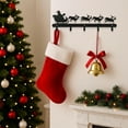thumbnail image 6 of 【Christmas Metal Wall Decor】Santa Claus with Reindeer Sleigh - Festive Holiday Home Decoration for Living Room, Bedroom, Entryway, 6 of 13