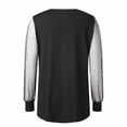 thumbnail image 3 of Women Shiny Sequin Shirts Glitter Graphic Tees Mesh Long Sleeve Tops Off Shoulder Cold Black Shirts Blouse, 3 of 5