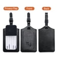 thumbnail image 4 of UNIWELL 4PCS Luggage Tags, Privacy Cover ID Label Adjustable Strap for Travel Cruise Bag Suitcase PU Leahter Black, 4 of 6