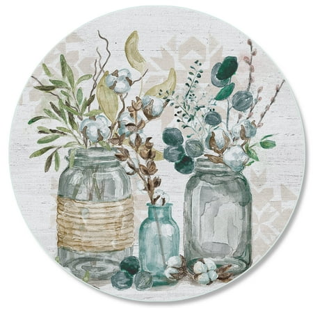 

CounterArt Cotton Bouquet 4mm Heat Tolerant Glass Cutting Board 16 Round