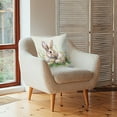 thumbnail image 7 of 2 Packs Easter Bunny Linen Pillow Cover Soft Decorative Throw Pillowcase for Couch Sofa Living Room Home Decor Spring Floral Farmhouse Style 45x45cm, 7 of 7