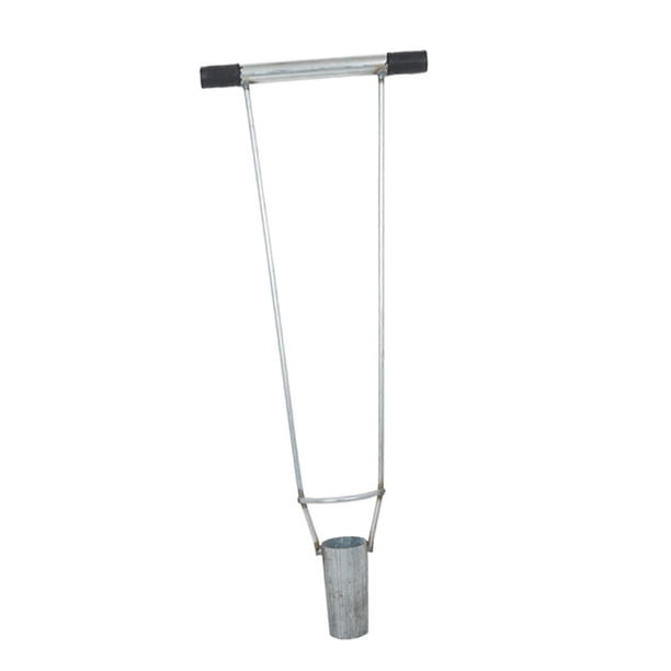 Plantador de bulbos, herramienta de jardinería, muestreador de suelo, trasplantador manual de plántulas de metal, desbrozador de césped para plantar Estilo B