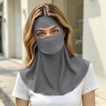 thumbnail image 2 of Full Face Sun Mask for Women Breathable UV Protection with Neck Coverage, Summer Outdoor Mask Dark Gray Free size(Free Size), 2 of 6