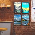 thumbnail image 3 of (Set 6uds) Pintura en Chapa Hierro Rectangular 20*30cm Paisaje Caligrafía Y Pintura Serie Paisaje, 3 of 9