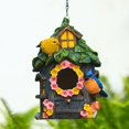 thumbnail image 3 of Adorno de pájaro azul Kusrkot de resina para casitas de pájaros, 3 of 8