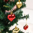 thumbnail image 4 of 12 Uds. De esferas navideñas en forma de corazón rojo, adornos de bolas de Navidad, accesorios de decoración navideña, suministros para bodas y vacaciones de Navidad, 4 of 4