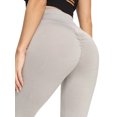 thumbnail image 6 of TWZH Women Wavy Line High Waist Hip Lifty Tummy Control Solid Leggings, 6 of 6